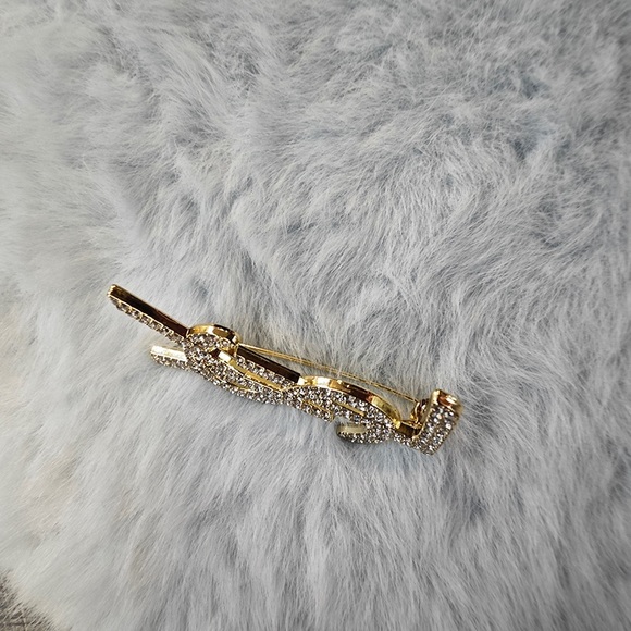 Yves Saint Laurent Rhinestone Embellished Brooch - Picture 4 of 6